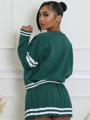 Preppy Girl Two Piece Skirt Set