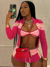 Rainbow 3Pcs Tracksuit Short Set