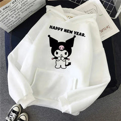 Y2K Gothic Hoodie Anime Cartoon Casual Pullover