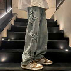 Men Jeans Gothic Wide Leg Loose Hip-hop Fashion Youth