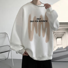 Sweatshirt Graffiti Printing Korean Style Loose Sweatshirt Casual