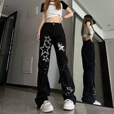 Micro-La American Star Jeans: Y2K Trend, High Waist, Wide Leg