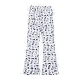Korean Style Dog Print Flare Leggings