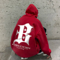 B Streetwear Hoodie For Men