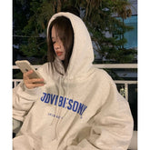 Baggy Sweatshirt Women Letter Printing Long Sleeves Pullover Top