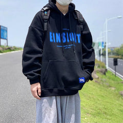 Spring Retro Letter Printed Hoodies Hombre 2024 New Personality Loose Streetwear