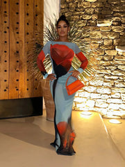 Rose From Concrete Maxi Long Sleeve Dress