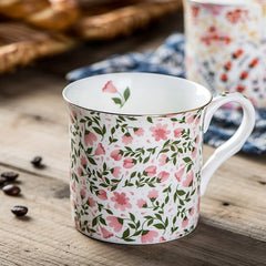 Rustic Flower Mug Lightweight Coffee Cup