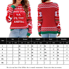 Sweater Personalized Christmas Tree Woman Knitted for Christmas Gift Winter Warm