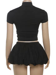 Candy Puffy Skirt Set