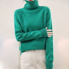 Sweater Turtleneck Cashmere Pullovers Long Sleeve Casual Basic Femme Sweater