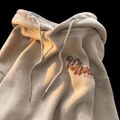 Japanese Alphabet Print Hoodie A Lovely Autumn/Winter Trend with Velvet Thickening for Women Embrace the Y2K Oversize Loose Coat