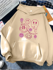 Hoodies Women Soft Loose Sportwear Sweatshirt Warm Fleece Clothes Polyester Y2k