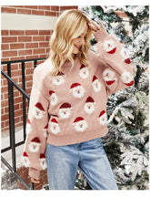 Christmas Pullover Sweaters for Women Cute Santa Oversized
