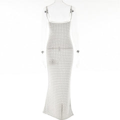 Strappy Crochet Maxi Dress