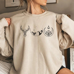 Casual Sweatshirt City of Starlight Night Court, Court of Thorn and Roses Print Pullovers Women
