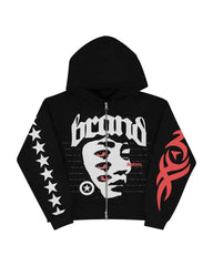 Y2K Women Hoodies Printing Long Sleeve Pullover Streewear Oversize Tops Vintage