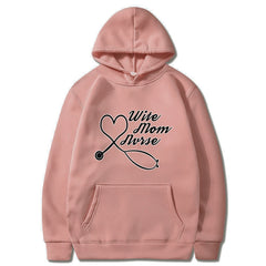 Chic Nurse Print Harajuku Hoodies Casual Fashion Pullovers for Women