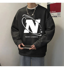 Autumn Streetwear Crewneck Sweatshirt Korean Fashion New Loose Casual Harajuku