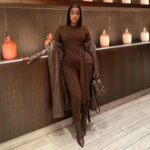 Wrapped Around You Brown Jumpsuit