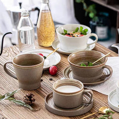 Japanese style Coffee Mug Ceramic Mugs Set Cups and Saucers Breakfast