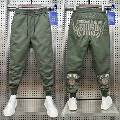 Korean Letter Print Men's Casual Harun Pants Autumn Winter