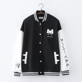 2023 Spring Vintage Cartoon Print Baseball Jacket for Women