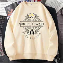 Suriel Tea Co Acotar Crewneck Sweatshirt Woman Pullover Harajuku Streetwear