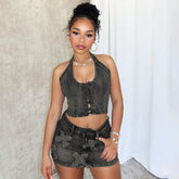 Loving Life Denim Two Piece Set