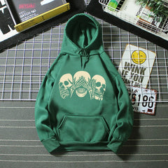 Hoodies Men 2023 New Monogram Print Loose Pullover Hooded And Plush Sweatshirt Y2k Top