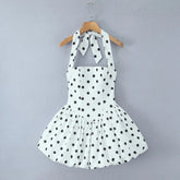 Polka Dot Puff Mini Dress