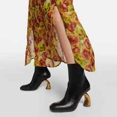 Lost Your Chance Curved Heel Ankle Boots