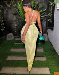 Clash Of Thrills Bubble Maxi Dress