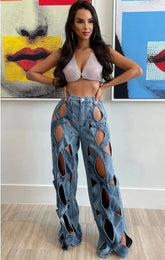 Double Life Criss Cross Denim Pants