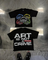 Y2K Retro Gothic Oversized Men's T-shirt: Casual Harajuku Streetwear