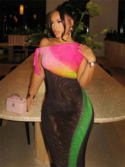 Tropical Breeze One Shoulder Maxi Dress