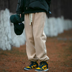 Autumn Winter Korean Fleece Pants Men's Casual Joggers