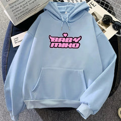 Singer Young Miko BabyMiko Hoodies Streetwear Comfortable Winter Hooded