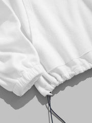 Hoodie for Men Fluffy Polar Fleece New York Embroidery Turtleneck