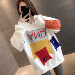 Casual Sweatshirts Female Clothing 2024 Autumn Winter Oversized All-match Tops Korean