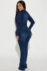 Not Playing Around Denim Jumpsuit