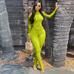 Cut Out Shoulder One Piece Jumpsuit