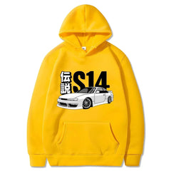 Initial D JDM Hoodie Vintage Drift Japanese Cars S14