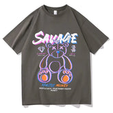 Cartoon Print Short Sleeves T-shirt Tee shirt Sweatshirt