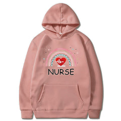 Chic Nurse Print Harajuku Hoodies Casual Fashion Pullovers for Women