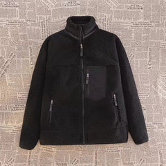 Men Windproof Winter Outdoor Down Jacket with Lamb Fleece