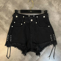 Goth Black Wash Shorts