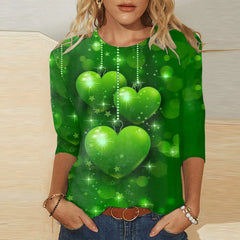 Casual Summer Loose Tunic T-Shirt Women St Patricks Day Streetwear Clothing