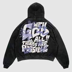 Street Hip Hop Fashion Retro Sweatshirt Loose Versatile Pullover ins Hoodie