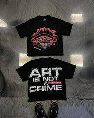 Y2K Retro Gothic Oversized Men's T-shirt: Casual Harajuku Streetwear